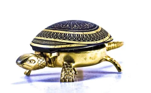 Image of  Brass Mechanical turtle bell Stock Photos