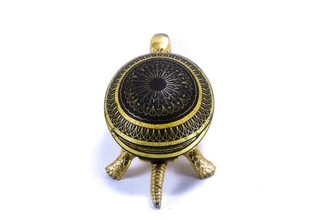 Image of  Brass Mechanical turtle bell Stock Photos
