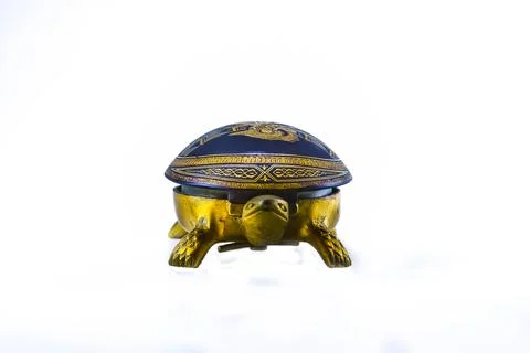 Image of  Brass Mechanical turtle bell Stock Photos