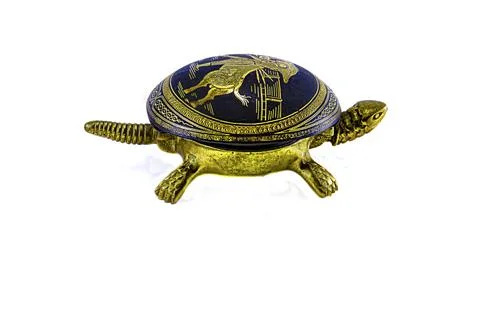 Image of  Brass Mechanical turtle bell Stock Photos