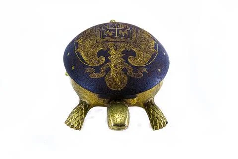 Image of  Brass Mechanical turtle bell Stock Photos