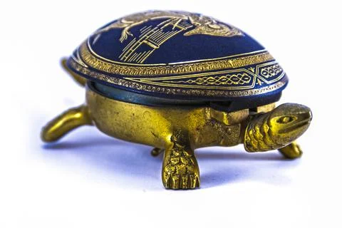 Image of  Brass Mechanical turtle bell Stock Photos