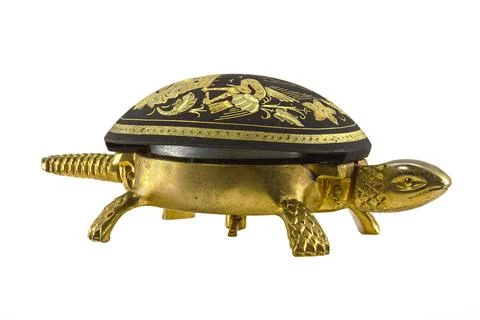 Image of  Brass Mechanical turtle bell Stock Photos