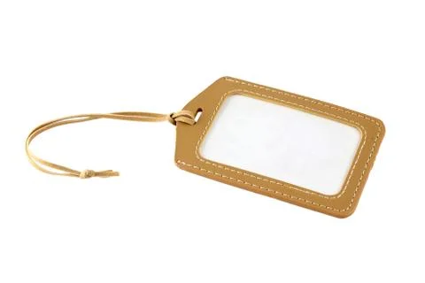 Image of brown leather labels Stock Photos
