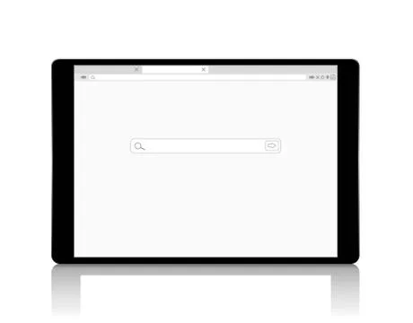 Image browser in tablet . Vector Illustration. Eps10 Stock Illustration