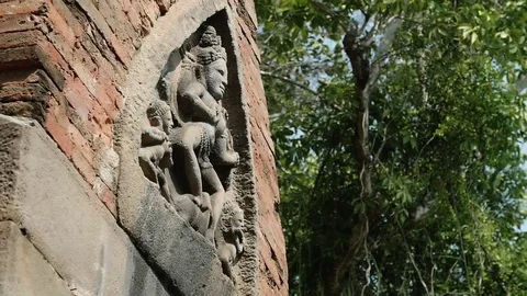 Image of Buddha in a building close-up Stock Footage 73530870