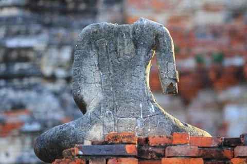 Image of buddha is collapse Stock Photos