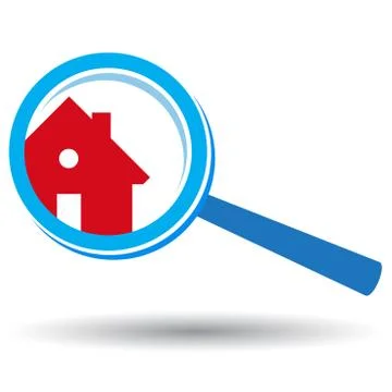 Image of the building under the lens Stock Illustration