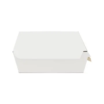 An image of a burger box isolated on a white background Stock Photos