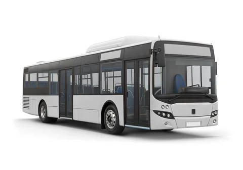 An image of a Bus Mockup isolated on a white background Stock Illustration