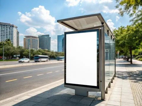 An image of a Bus Stop Stock Illustration