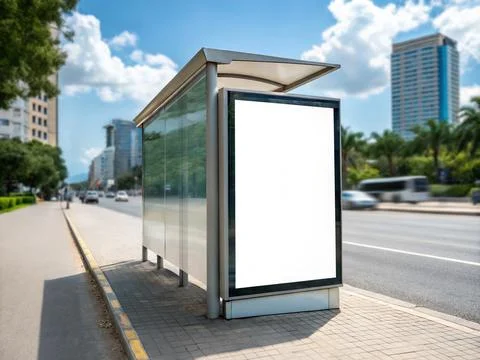An image of a Bus Stop Stock Illustration