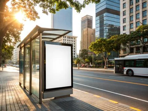 An image of a Bus Stop Stock Illustration