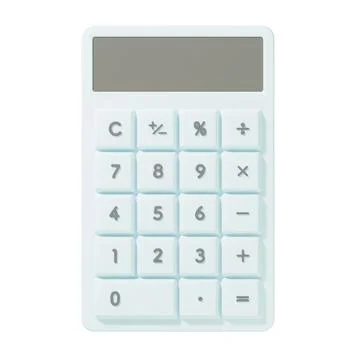 The image of a calculator composed of 3D illustration. Stock Illustration