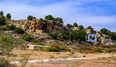 This image captures Eastern Pageant Canyon in the northwestern part of Cima.. Stock Photos