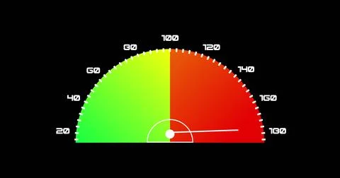 Image of car speedometer on black background Stock Illustration