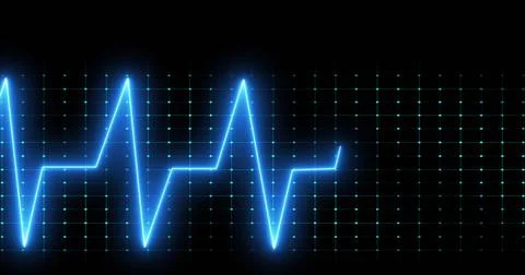 Image of cardiograph over black background Stock Illustration