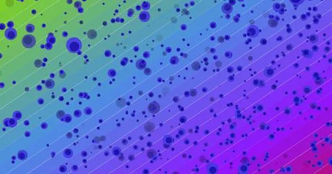 Image of cell icons on colourful background Stock Illustration