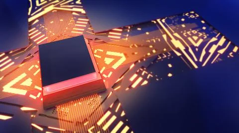 Image of the central processing unit,working processing technology,computer i イラスト素材