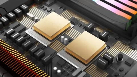 Image of the central processing unit,working processing technology,computer.. イラスト素材