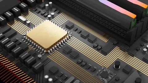 Image of the central processing unit,working processing technology,computer.. 스톡 사진