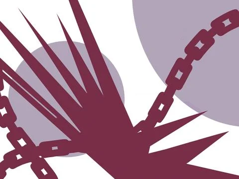 Image of a chain on the background Stock Illustration