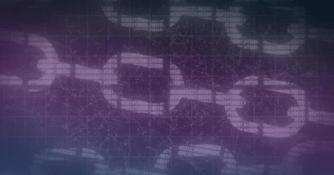 Image of chains on blue background Stock Illustration