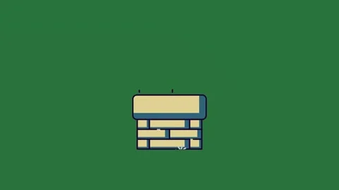 An image of chair and computer screen apple on it isolated isolated on green Video stock 336858217