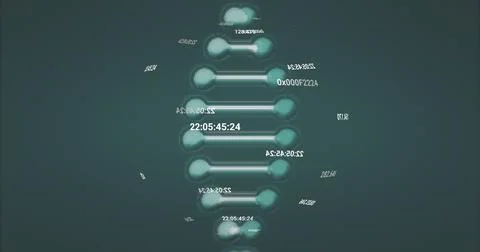 Image of changing numbers around rotating globe against abstract background Stock Photos