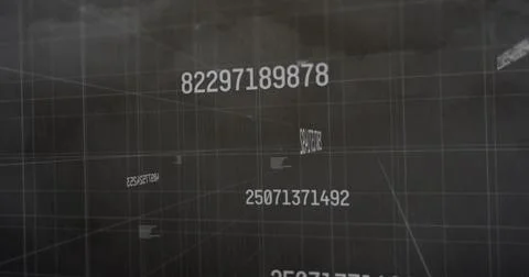 Image of changing numbers, data processing and light trails against Stock Photos