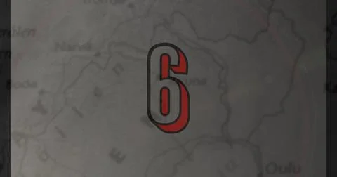 Image of changing numbers over map Ilustração Stock