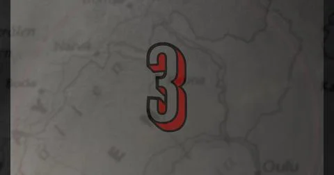 Image of changing numbers over map Ilustração Stock