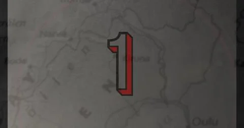 Image of changing numbers over map Ilustração Stock