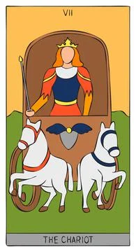 The image of the chariot of tarot card Stock Illustration