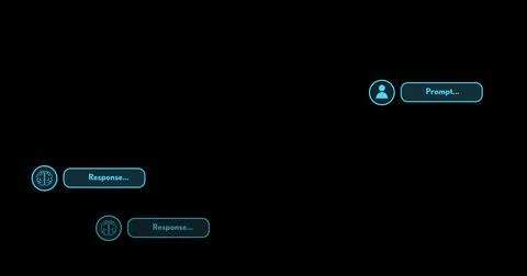 Image of chat and ai data processing over black background 写真素材