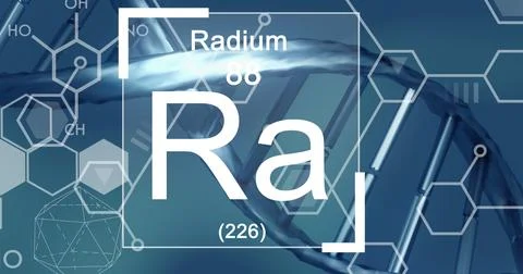 Image of chemical structures and data processing over dna strand spinning Stock Photos