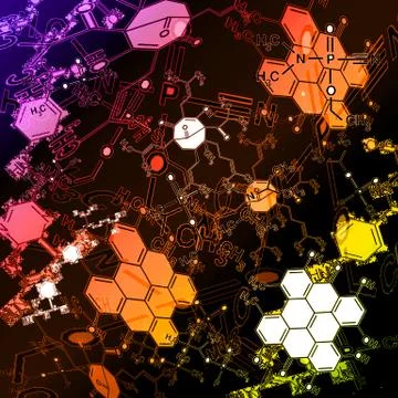 Image of chemical technology abstract background. Science wallpaper with scho Stock Illustration