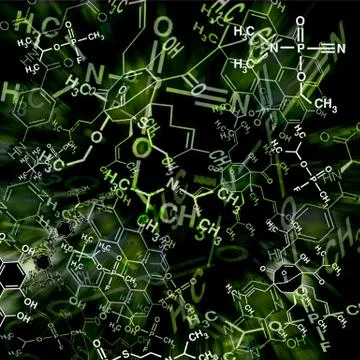 Image of chemical technology abstract background. Science wallpaper with scho Stock Illustration