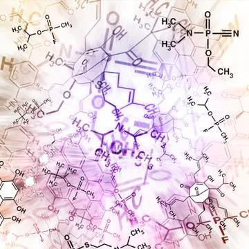 Image of chemical technology abstract background. Science wallpaper with scho Stock Illustration