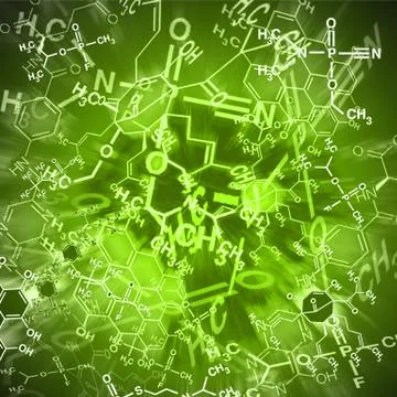 Image of chemical technology abstract background. Science wallpaper with scho Illustrazione stock