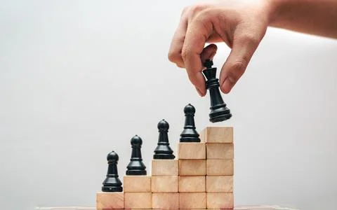 Image of chess pieces on a chessboard Stock Photos