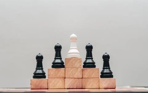 Image of chess pieces on a chessboard Stock Photos