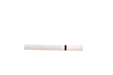 Image of a cigarette with a filter on a white background. Foto stock