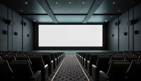 An image of a Cinema Room Stock Illustration