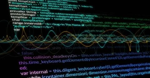 Image of circuit board and digital data processing over computer servers Stockillustratie