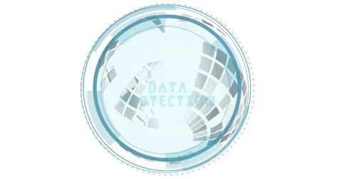 Image of circular scanner mirror ball processing on white background 스톡 일러스트