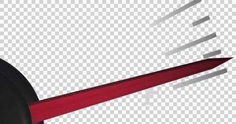 Image of close up of fuel gauge moving over transparent background Ilustração Stock