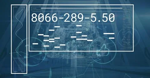 Image of cloud icon over data processing and server room Stock Photos