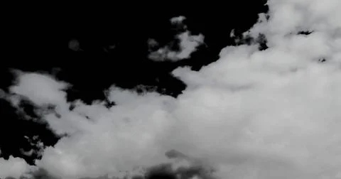 Image of clouds moving over black background Stock Photos