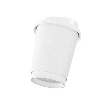 A image of a coffee cup isolated on a white background Illustrazione stock